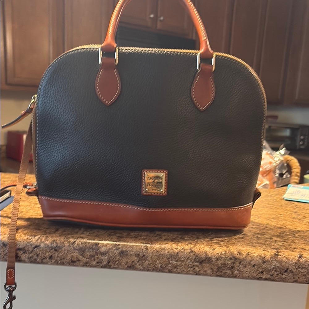 Dooney and Bourne like new satchel  pebble blue and brown